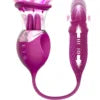 4 in 1 Multi-function Rose Vibrator Female Adult Erotic Toys Masturbation Sucking Tongue Licking Vibrator